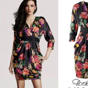 H&M Conscious Floral Kimono style Black Dress